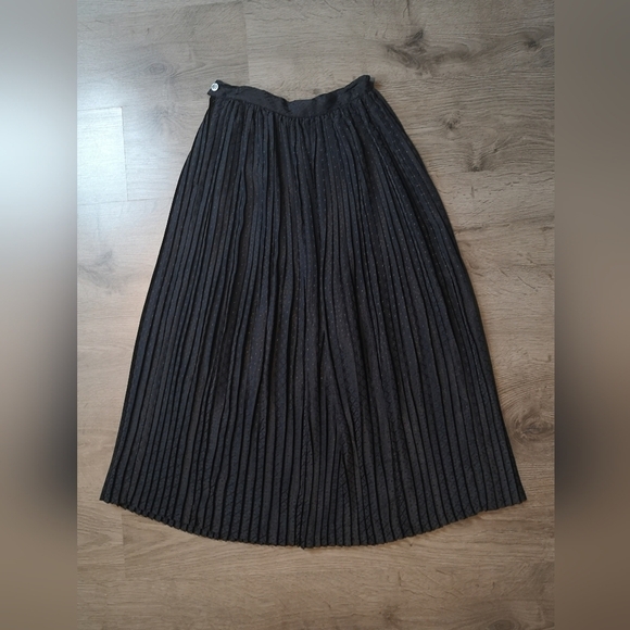 80s Vintage Esprit Sunburst Pleated Maxi Skirt - Picture 11 of 14